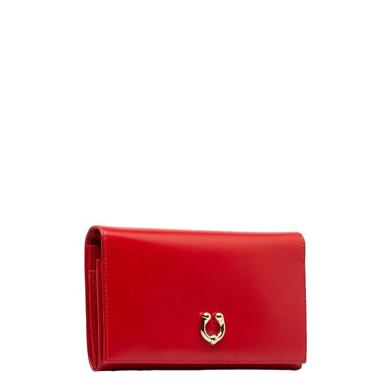 Gucci Leather Wallet Bifold Red